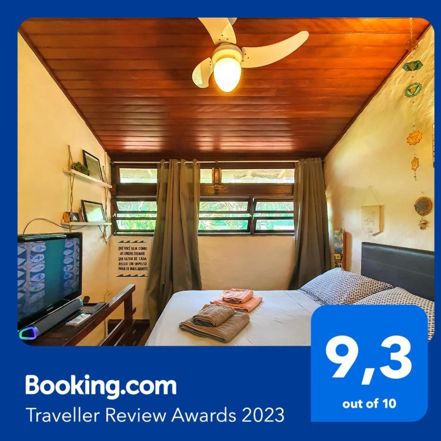 Apartamento Chalé rústico e charmoso na praia para casal! Ubatuba Exterior foto